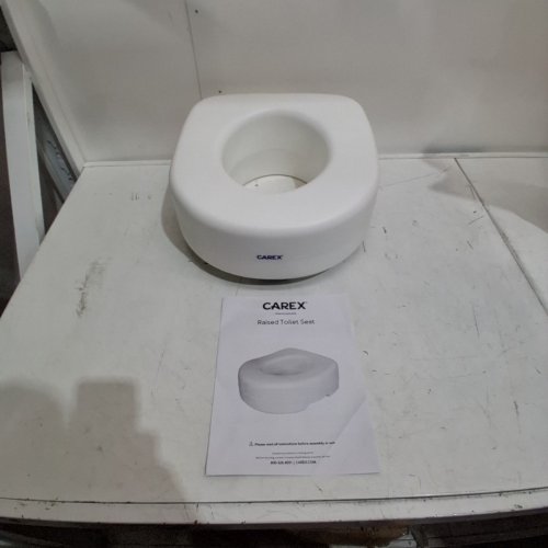 CAREX TOILET SEAT RISER, ADDS 5" OF HEIGHT, 300LB CAPACITY, SLIP RESISTANT - WHITE (MODEL: B302-C0) image 2