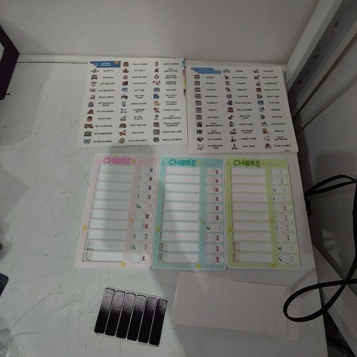 3PK KIDS ROUTINE CHECKLIST CHORE CHART - PINK / BLUE / GREEN image 2