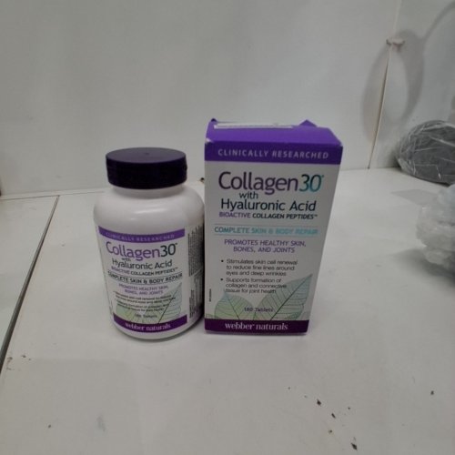 ** recently expired**(180 TABLETS) WEBBER NATURALS COLLAGEN 30 WITH HYALURONIC ACID BIOACTIVE PEPTIDES TABLETS image 2