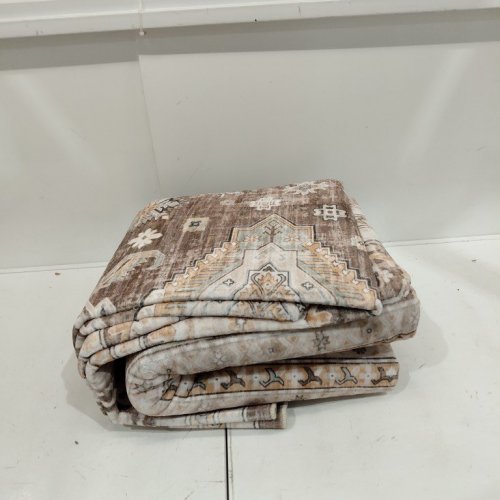 COTILED TRADITONAL WASHABLE AREA RUG FOR LIVING ROOM - 9FT X 12FT - DARK BROWN/BIEGE/KHAKI (MODEL: RUG-23113) image 2