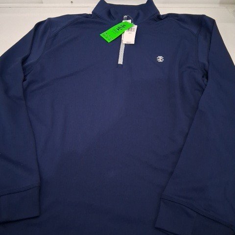 MEN'S IZOD CREWNECK SWEATER - MEDIUM - NAVY image 2