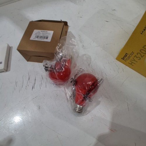2 LAMPTOBE LED SLEEP LIGHT BULBS - A19 - E26 - 9W - RED image 2