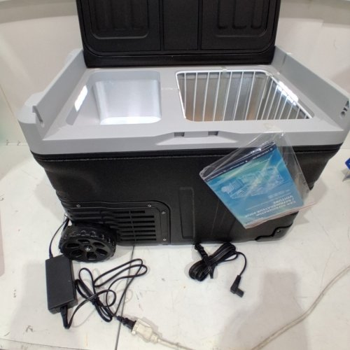 EUHOMY PORTABLE ELECTRIC COOLER - 35L/37QT CAPACITY - 17" X 17" X 25" - BLACK/GREY - (MODEL: CFB-35) image 3