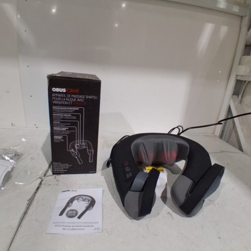 OBUSFORME SHIATSU HEATED VIBRATION NECK & SHOULDER MASSAGER - BLACK/GREY (MODEL: SM-SNM-03) image 3