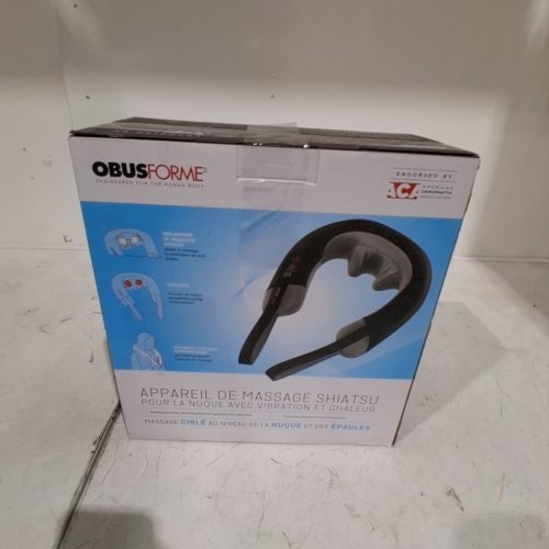 OBUSFORME SHIATSU HEATED VIBRATION NECK & SHOULDER MASSAGER - BLACK/GREY (MODEL: SM-SNM-03) image 4