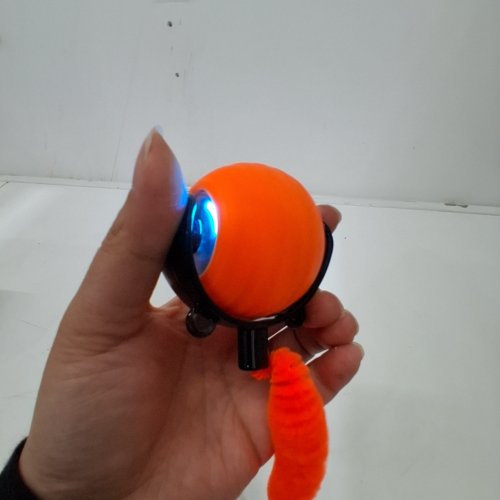 RECHARGEABLE INTERACTIVE CAT BALL TOY WITH TAIL - ORANGE (MODEL: N01) image 2
