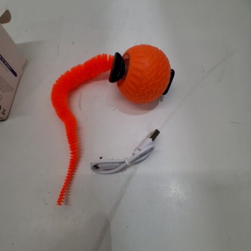 RECHARGEABLE INTERACTIVE CAT BALL TOY WITH TAIL - ORANGE (MODEL: N01) image 4