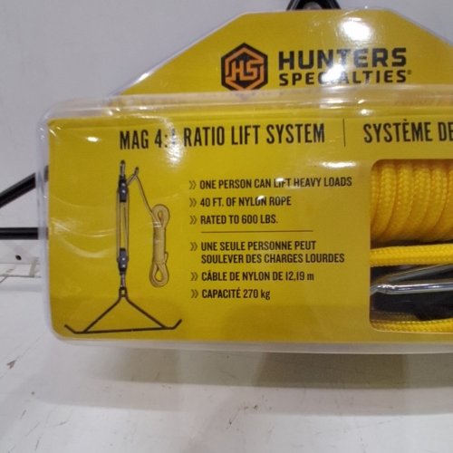 HUNTERS SPECIALTIES SUPER MAG RATIO LIFT SYSTEM - 600LBS MAX - 40FT - YELLOW/BLACK (MODEL: HS-00645C) image 3