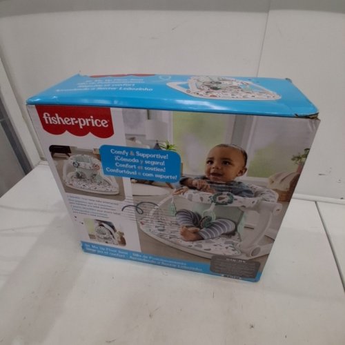 FISHER-PRICE PORTABLE BABY CHAIR SIT-ME-UP FLOOR SEAT WITH DEVELOPMENTAL TOYS - 44LB - WHITE/MULTICOLOUR - (MODEL: GKJ14) image 3