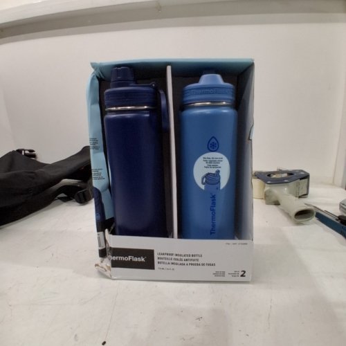 2PC THERMOFLASK INSULATED BOTTLES - 24 OZ EACH - BLUE (ITEM: 2730866) image 2