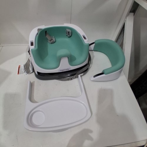 INGENUITY BABY BASE 2-IN-1 BOOSTER FEEDING AND FLOOR SEAT WITH SELF-STORING TRAY - MIST - (MODEL: ‎16728) image 2