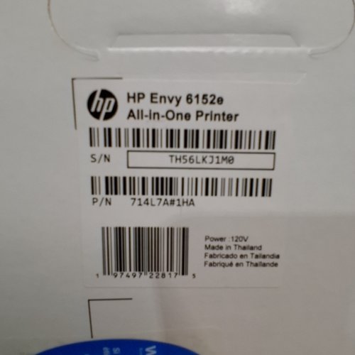 HP 2.4" TOUCHSCREEN MOBILE DEVICE PRINTING ALL-IN-ONE PRINTER - 1200 DPI - WHITE (MODEL: ENVY 6152E) image 3
