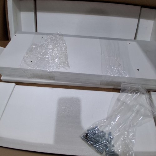 VASAGLE 5-TIER WOODEN BOOKCASE AND ROOM DIVIDER FREE STANDING WHITE 27.6'' X 9.4'' X 62.6'' (MODEL:ULBC62WT) image 2