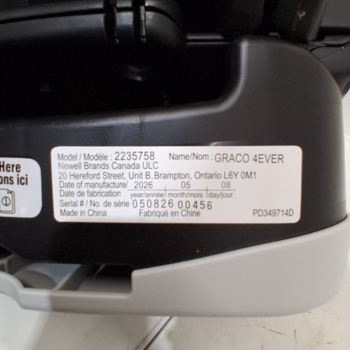 GRACO 4EVER 4-IN-1 BABY TO BOOSTER CAR SEAT - HANCOCK (MODEL: 2235758) image 2