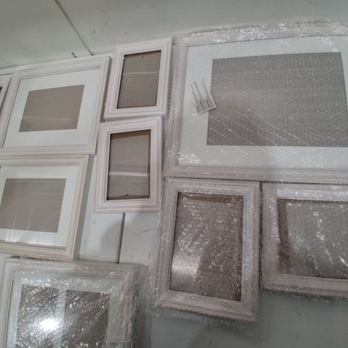 10PC KATE AND LAUREL BORDEAUX GALLERY WALL PICTURE FRAME SET - ASSORTED SIZES - NATURAL WOOD image 3