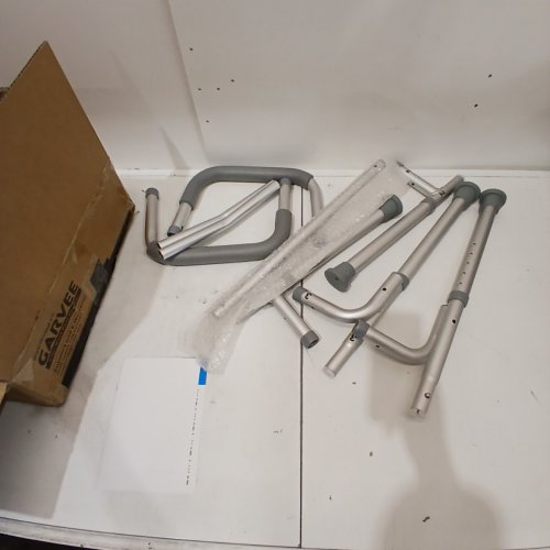 GARVEE RAISED TOILET SEAT WITH HANDLES - 350LBS CAP - GREY (MODEL: PHO_OXTFKT95) image 3
