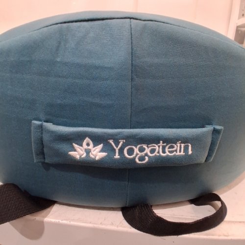 YOGATEIN ERGONOMIC ZAFU MEDITATION MEMORY FOAM SEAT CUSHION FOR YOGA & CROSS-LEG FLOOR SITTING - 29.1" X 24.2" X 7.8" - TEAL BLUE (MODEL: AF4) image 3