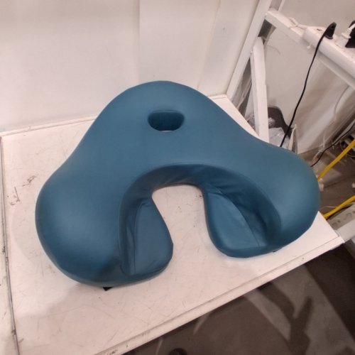 YOGATEIN ERGONOMIC ZAFU MEDITATION MEMORY FOAM SEAT CUSHION FOR YOGA & CROSS-LEG FLOOR SITTING - 29.1" X 24.2" X 7.8" - TEAL BLUE (MODEL: AF4) image 4