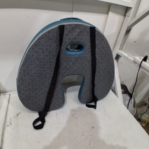 YOGATEIN ERGONOMIC ZAFU MEDITATION MEMORY FOAM SEAT CUSHION FOR YOGA & CROSS-LEG FLOOR SITTING - 29.1" X 24.2" X 7.8" - TEAL BLUE (MODEL: AF4) image 5