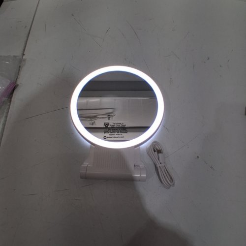 AUXMIR LED LIGHTED DOUBLE-SIDED MAKEUP MIRROR - 1X/20X MAGNIFICATION; 3 LIGHT COLORS (MODEL: BM-2403) image 2