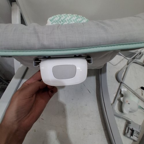 INGENUITY 3-IN-1 KEEP COZY GROW WITH ME VIBRATING BABY BOUNCER, ROCKER & CHAIR - 40LBS CAPACITY - WEAVER THEME GREY/WHITE/GREEN (MODEL: ‎8731) image 2