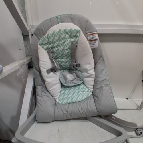 INGENUITY 3-IN-1 KEEP COZY GROW WITH ME VIBRATING BABY BOUNCER, ROCKER & CHAIR - 40LBS CAPACITY - WEAVER THEME GREY/WHITE/GREEN (MODEL: ‎8731) image 4