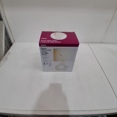 ANKO DONUT TABLE LAMP - 5" X 4.75" X 11" - WHITE (MODEL: 50706717) image 2