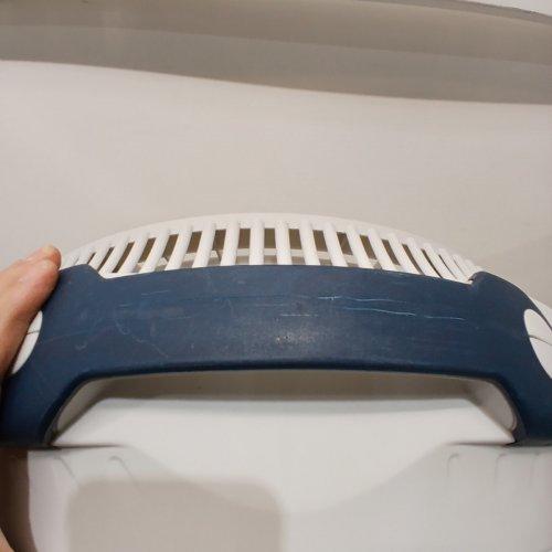 LASKO PIVOTING WIND MACHINE AIR CIRCULATOR FLOOR FAN WITH 3 SPEEDS - 23" - WHITE/BLUE (MODEL: 3300C) image 4