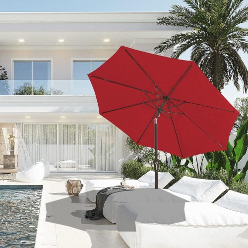 JEAREY OUTDOOR PATIO UMBRELLA - 9FT - ORANGE (MODEL: A012-002-009) image 3
