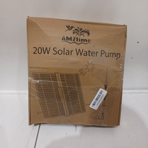 AMZTIME SOLAR WATER FOUNTAIN WITH LIGHTS - 20W RGB LED, 2500MAH - BLACK (MODEL: SP27B1) image 4