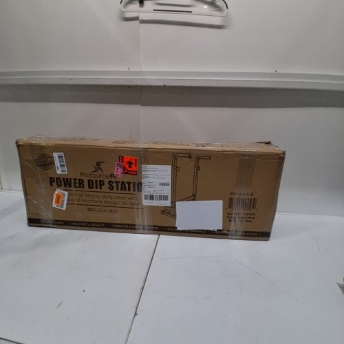 PROSOURCEFIT HEAVY DUTY POWER DIP STATION WITH SAFETY - 39"-51" X 30.5" X 28.5" - BLACK/RED image 4