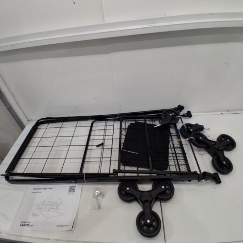 GARVEE STAIR CLIMBING COLLAPSIBLE SHOPPING CART WITH WATERPROOF BASKET LINER & 360° SWIVEL WHEELS - 135LBS MOVING STATE CAP - 200LBS STATIONARY STATE CAP - 21.7" X 19.7 X 41.3" - BLACK (MODEL: PEP_3344JWNH) image 2