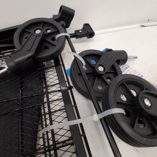 GARVEE STAIR CLIMBING COLLAPSIBLE SHOPPING CART WITH WATERPROOF BASKET LINER & 360° SWIVEL WHEELS - 135LBS MOVING STATE CAP - 200LBS STATIONARY STATE CAP - 21.7" X 19.7 X 41.3" - BLACK (MODEL: PEP_3344JWNH) image 3