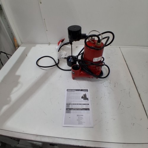RED LION CAST IRON SUMP PUMP 115V 1/3HP 3350GPH W/ VERTICAL SWITCH - RED (MODEL: RL-SC33V) image 3