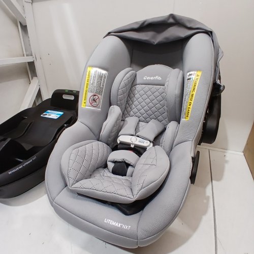 EVENFLO REVOLVE180 LITEMAX NXT BLUETOOTH INFANT CARSEAT WITH BASE AND SENSORYSOOTHE - MAX WEIGHT 22LBS - QUARTZ/GREY (MODEL: CS160412545C) image 5