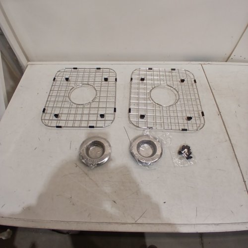 4PC DAYONE KITCHEN SINK GRIDS FOR DOUBLE BOWL SINKS - 11.61" X 12.9" - STAINLESS STEEL image 5