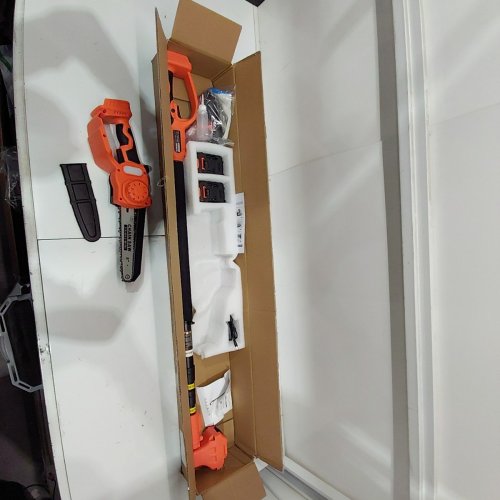 VANKERY CORDLESS BATTERY OPERATED POLE SAW - 21 V - ORANGE / BLACK (MODEL: VP800) image 4