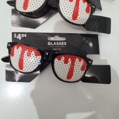 4PK NOVELTY BLOODY GLASSES - BLACK/RED/WHITE image 4