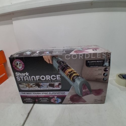 SHARK STAINFORCE CORDLESS SPOT CLEANER INDOOR/OUTDOOR, CARPETS, UPHOLSTERY, CAR SEATS & STAIRS - (MODEL: HX101C ) image 5
