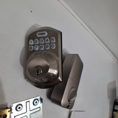 TEEHO KEYPAD DIGITAL DEADBOLT LOCK - SATIN NICKEL (MODEL: TE001) image 5