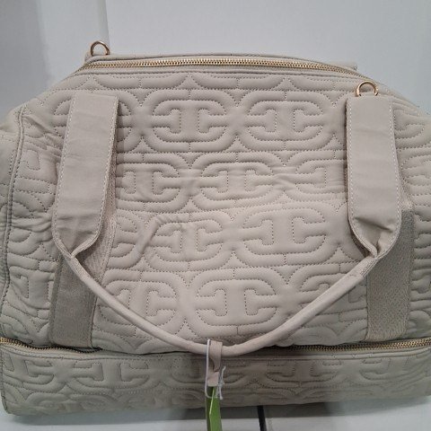 SAM EDELMAN ETHYL WEEKENDER BAG - 18" X 12.5" X 9.5" - BEIGE / GOLD image 2