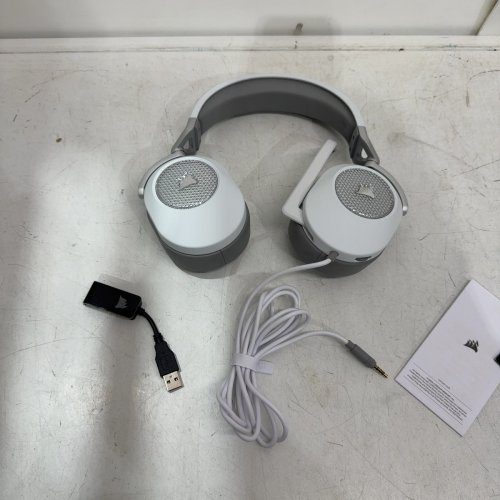 CORSAIR HS60 PRO SURROUND GAMING HEADSET - CARBON - WHITE / SILVER (MODEL : CA-9011213-NA) image 3