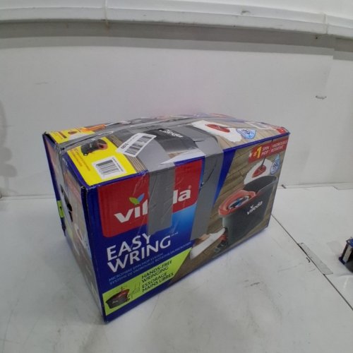 VILEDA EASY WRING RINSE CLEAN SPIN MOP AND BUCKET SYSTEM - 22" TO 36" - BLACK/RED/BLUE - (MODEL: 168467) image 5
