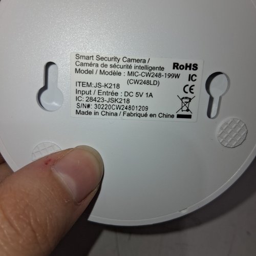 MERKURY SMART WI-FI INDOOR CAMERA 1080P HD - WHITE - (MODEL: MIC-CW248-199W) image 6