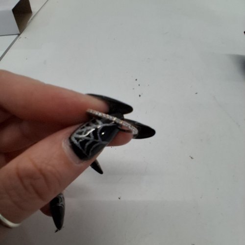 WOMENS POMPE 113 PAVÉ-STYLE RING - 1 MM - STERLING SILVER image 3