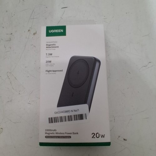 UGREEN MAGNETIC ATTACHMENT WIRELESS POWER BANK - 10000 MAH, 7.5W/20W - BLACK (MODEL:PB561) image 3