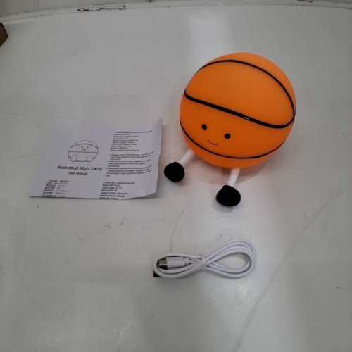 MINI RECHARGEABLE BASKETBALL NIGHT LAMP - ORANGE/BLACK image 4