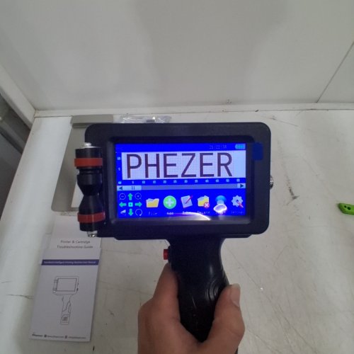 PHEZER UPGRADED HANDHELD INKJET PRINTER FOR ANY SURFACE WITH QUICK-DRY INK CARTRIDGE - BLACK (MODEL: P16) image 3