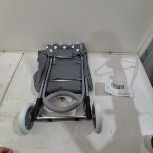 BIOS LIVING 3 WHEELED STAIR CLIMBING FOLDABLE SHOPPING TROLLEY - HOLDS UP TO 27 LBS - BLACK/DOTTED image 3