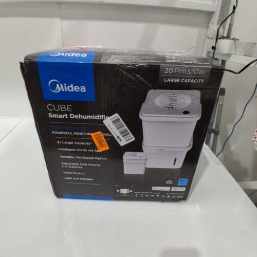 MIDEA CUBE 50PT SMART DEHUMIDIFIER - COVERS UP TO 4500SQFT - SMART CONTROLS COMPATIBLE WITH ALEXA - WHITE (MODEL: MADM50R1AWT) image 5